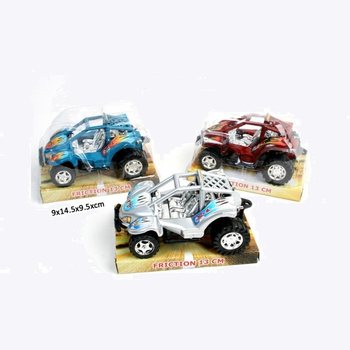 ΔΥΝΑΤΑ BUGGY ΜΕ ΤΡΙΒΗ ΣΕ ΚΑΡΤΑ BLISTER, 13 CM (12 τμχ.)