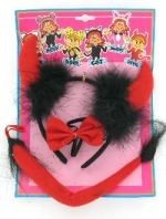 Στέκα Διαβόλου με Παπιγιόν & Ουρά (6 τμχ.)