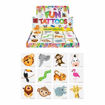 FUN TATTOO - ΖΩΑ ΤΗΣ ΖΟΥΓΚΛΑΣ - DISPLAY (48x12 τεμάχια)