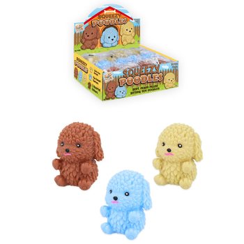 Ελαστικά Σκυλάκια Πουντλ Squishy σε Σταντ (12 τεμάχια)