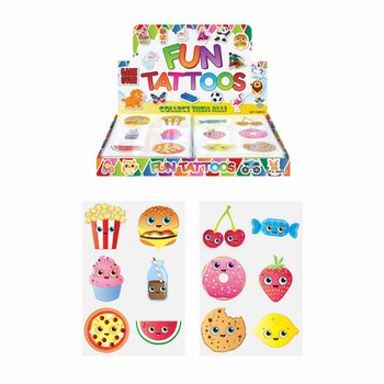 Fun Tattoos - Display Πρόσωπα Φαγητών (96 τεμάχια)