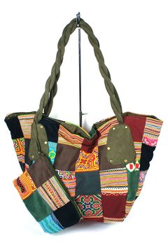 B-FAIR Τσάντα Patchwork Μεγάλη Πράσινη (1 τεμ)