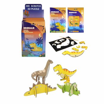 SCRATCH 3D Παζλ Δεινόσαυροι - Display (18 τεμάχια)