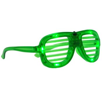 ΓΥΑΛΙΑ SHUTTER SHADES ΜΕ ΦΩΤΙΣΜΟ LED - ΧΡΩΜΑ: ΠΡΑΣΙΝΟ (12 τμχ.)
