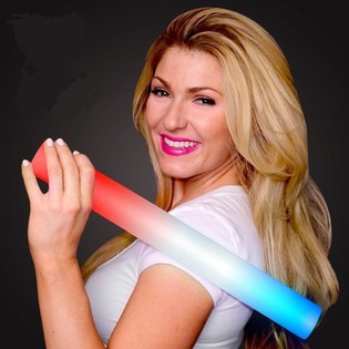 LED Foam Sticks - Πολύχρωμο Party Stick - Κόκκινο/Λευκό/Μπλε (24τμχ)