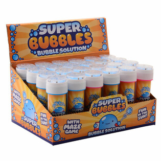AQUA FUN - ΜΠΟΥΡΜΠΟΥΛΗΘΡΕΣ, 60ML ΜΕ ΠΑΙΧΝΙΔΙ ΥΠΟΜΟΝΗΣ ΣΕ ΣΤΑΝΤ (24τμχ.)