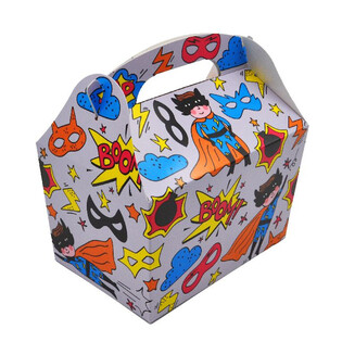 &Kappa;&Omicron;&Upsilon;&Tau;&Iota; &Mu;&Epsilon;&Nu;&Omicron;&Upsilon; SUPERHERO: 18.5x12x19 CM - FOODBOX - KIDSBOX (24 &tau;&epsilon;&mu;.)